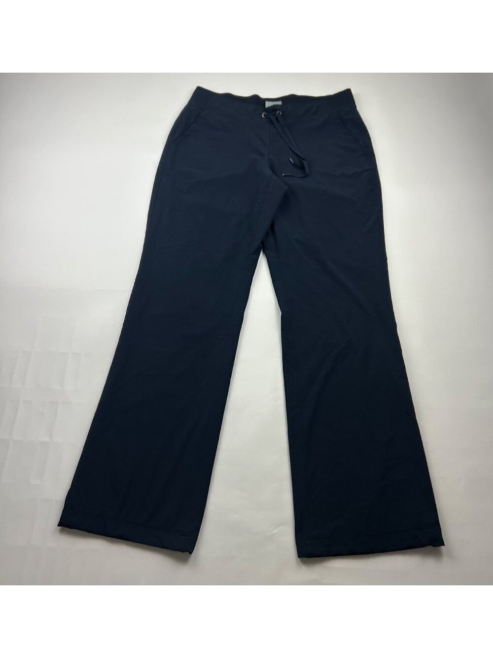 Athleta Navy Blue Midtown Jersey Lined Wide Leg Athletic Pant 10